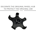 Miniatyrbillede 4 af 5: 4-pak sort og hvid Tesla Model 3 Center Hub Cap Covers Aero H