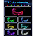Miniatyrbillede 2 af 5: LED-Briller - Selvlysende Briller Cyberpunk Futuristisk Neon Rave DJ