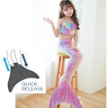 Miniatyrbillede 1 af 7: Havfrue badedragt monofinne havfruefinne børn havfruer pakke C (med monofinne(YD) pack C (med monofin) M (5-7 år)