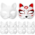 Miniatyrbillede 1 af 2: 10 stk tomme kattemasker til dekoration DIY maling maskerade