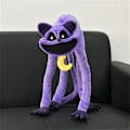 Miniatyrbild 2 av 2: 45 cm Smiling Critters Plysch Katt Sovdag Mjuk Fylld Dockleksak Barnpresent Pale purple - 45cm