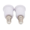Miniatyrbild 1 av 5: 2 st LED-lamphållare E14 till E27 adapter E14-e27 sockelsockel
