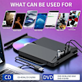 Miniatyrbillede 4 af 5: USB 3.0 Type-C Ekstern DVD RW CD-brænder Læser Afspiller Ekstern Optisk Drev til PC Laptop D
