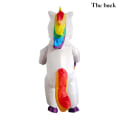 Miniatyrbilde 3 av 5: Oppblåsbar Enhjørning-Kostyme Blow-Up Enhjørning-Kostyme For Barn Voksne Cosplay Fantasia-Fest Oppblåsbar Jumpsuit unicorn