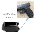 Miniatyrbilde 2 av 5: Magasinadapterhylse Grep for Glock 26 27C Bruk G19 G23 G32 Black