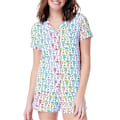 Pikkukuva 1 / 3: Pyjamasetti naisille, 2-osainen napillinen apina rantashortsit setti Y2k Loungewear Pjs joulu kiitospäivä lahjoihin Muiltcolor Muiltcolor M