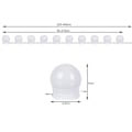 Miniatyrbilde 4 av 11: LED-lamper til sminkespeil sminkebord - Fest rundt speilet