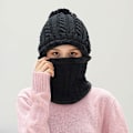 Pikkukuva 4 / 5: Naisten Balaclava-pipo Lumisuksi Talvi Neulotu Fleece Kallohattu