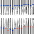 Miniatyrbillede 1 af 5: 30 stk Negleboremaskine Diamant Professionelle Negleboremaskine Bits Fjern Gel Akryl Neglebånd Wolframkarbid Negleboremaskine Bits Set 1