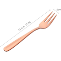Miniatyrbillede 5 af 5: Tekakor Små Dessertgafflar Tårtgaffel Rustfrit Stål Ros Guld 8 stk Rose gold
