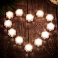 Miniatyrbilde 3 av 6: 12 LED-telys med timer, elektrisk flimrende batteri