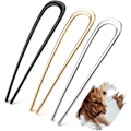 Miniatyrbilde 1 av 5: 3 stk. Franske Hårnåler Metall 14cm/5.5in Fransk Nål Fransk Twist Hårnål U-formet Hårgaffel Gull Sølv Svart Hårnåler Stor Opprulling