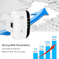 Miniatyrbilde 5 av 7: WiFi-forsterker, enkel installasjon og full dekning, eliminer hjem-WiFi-døde soner
