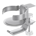 Miniatyrbild 1 av 5: Två-i-ett vattenkopp hörlurshållare huvudmonterad roterbar speciell stansfri aluminiumlegering väggmonterad bordsförvaringshylla Silver