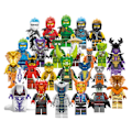 Miniatyrbild 1 av 5: Set med 24 minifigurer Kai Jay Sensei Wu Master Bygg färgglatt