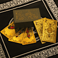 Miniatyrbillede 1 af 5: Luksuriøs guldfolie Tarot Oracle Card Divination Fate høj kvalitet Guld en one size