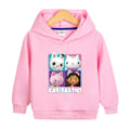 Miniatyrbild 1 av 6: Hoodies Gabby's Dollhouse Pullover Jacka Kappa Present Rosa Pink 140cm
