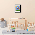 Miniatyrbild 3 av 5: Min lilla Davinci träbildram 20 ark konstverk - Barnkonstvisningsram Utmärkt black