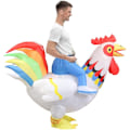 Miniatyrbillede 1 af 4: Oppustelig Dragt Oppustelig Kyllingedragt til Fest Halloween Jul Cosplay Voksenstørrelse F&Q adul adult Red White
