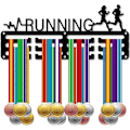 Pikkukuva 1 / 5: Juoksumitalin pidike, seinään kiinnitettävä teline urheilupalkinnoille, metalliteline maratonmitaleille[YDE]
