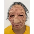 Miniatyrbild 8 av 8: Halloween latexmask - gammal man dekor realistisk ansiktsmask för mänsklig rynka C