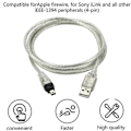 Miniatyrbild 5 av 8: USB-kabel (hane till Firewire IEEE1394a hane, med 4 stift, för enheter
