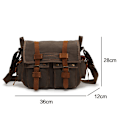 Miniatyrbild 2 av 5: Canvas Axelremsväska Crossbody Väska för Män Casual Väska Herrväska Grön