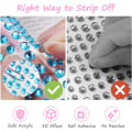Miniatyrbilde 4 av 7: 3300 Rhinestone-klistremerker - Selvklebende edelstener for hobby (2-6 mm)