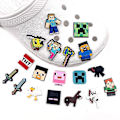 Miniatyrbillede 3 af 5: 18 stk. Minecraft Sko-pynt, Croc Clog Sko Dekoration til Børn Voksne[CH]