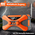 Miniatyrbild 6 av 7: Soldriven nödradio med vev, 10000 mAh portabel vevradio