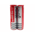 Miniatyrbilde 1 av 2: To 18650 litiumbatterier 9800mah Høy kapasitet 3.7v Lommelykt Liten vifte Oppladbart batteri