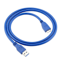 Miniatyrbilde 1 av 5: USB 3.0-kabel for Western Digital/WD/Seagate/Clickfree/Toshiba/Samsung bærbar harddisk - USB 3.0 A/Micro-B-kabel 1m/1.5m/3m blå blue 3M