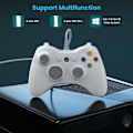 Miniatyrbillede 2 af 5: Kablet Xbox 360-controller, YAEYE spilcontroller til 360 White