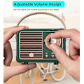 Pikkukuva 3 / 5: Retro Bluetooth-kaiutin, vintage-sisustus, Mini langaton Bluetooth-kaiutin, Söpö vanhanaikainen tyyli keittiön pöydälle, makuuhuoneen toimistotarvikkeisiin (vihreä) color