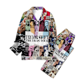 Miniatyrbild 1 av 2: Taylor Swift Julpyjamas Nattkläder Dam 1989 Skjortor och Byxor Pjs Set Knappar Ner Swiftie Nattkläder Fans Loungewear Present B B S