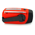 Miniatyrbilde 7 av 9: 2000mAh vevradio med solcelle, lommelykt og powerbank red