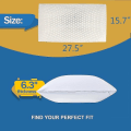 Miniatyrbild 5 av 5: Alg 100 % Talalay latexkudde, extra mjuk latexkudde för att sova (queen size), sängkudde för rygg-, sido- och magsömmar, hjälper till att lindra bör