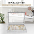 Miniatyrbild 5 av 5: Halsbandshållare Box Premium 20 Krokar Halsbandsdisplay Smyckeskrin med Transparent Lock Smyckeshalsbandsdisplaybox (Grå)
