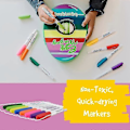 Miniatyrbillede 4 af 5: The Eggmazing Easter Egg Mini Dekorationssæt Kunst- og Håndværkssæt - Inkluderer Ægdekorationssnurre og 6 Markører [emballagen kan variere]
