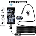 Miniatyrbilde 1 av 7: 2 m USB Endoskop Kamera Vanntett IP67 Myk Kabel Android / PC black 71