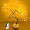 Miniatyrbillede 1 af 8: Varme hvide LED Bonsai trælamper, 108 justerbare grene, indendørs USB-lampe med fjernbetjening Varmt hvid Varm vit Parent
