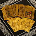 Miniatyrbillede 2 af 8: Luksuriøs guldfolie Tarot Oracle Card Divination Fate høj kvalitet Gold Gold one  size