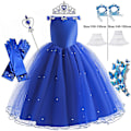 Miniatyrbillede 1 af 2: Askepot Kjole Nederdele Halloween Cosplay Kostume Børn Piger Festkjole Lang Kjole Ornament Kjole Kit 01 Kjolesæt Dress kit 01 120 cm