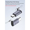 Miniatyrbild 5 av 5: USB C till Micro USB-adapter, Typ C/Micro USB hona till Lightning hane-konverterare, Micro USB till USB C-förlängare (8-pack)
