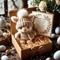 Mini Rabbit Plush in Box – Cute Easter Bunny, Perfect Easter Gift & Easter Decoration for Women and Men Khaki