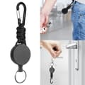 Robust Utdragbar Nyckelring 1/2/3/5-pack – Karbinhake, ID-brickhållare och Förlängningssladd 60 cm 1-Pack