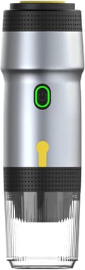 USB-C Selvvarmende Bærbar Espressomaskine - Kompatibel med Malet Kaffe og NS Kapsler til Camping og Kontor - Sølv Silver USB