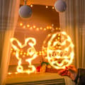 Easter Egg and Rabbit String Lights – Decorative Battery-Operated LED Lights for Indoors, Garden, and Easter Party Warm White Rabbit