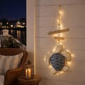 Belyst hängande havssköldpadda väggdekor - LED med strandtema för badrum, vardagsrum, sovrum, strandhus - Blå Blue Without remote control