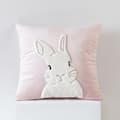 Easter Pillowcase 45x45cm 1/2-Pack – Velvet Easter Bunny Pillow, Easter Decoration Throw Pillow Spring Decoration Pink 1pc-Rabbit
